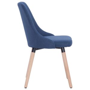 283629  Dining Chairs 2 pcs Blue Fabric