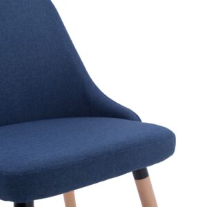 283629  Dining Chairs 2 pcs Blue Fabric