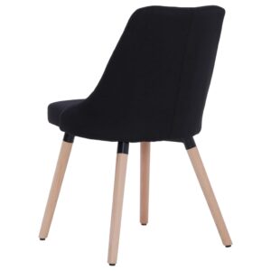 283631  Dining Chairs 2 pcs Black Fabric