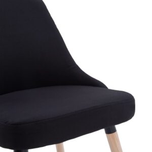 283631  Dining Chairs 2 pcs Black Fabric