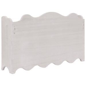 284235  Wall Mounted Coat Rack White 50x10x30 cm Wood