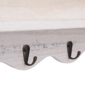 284235  Wall Mounted Coat Rack White 50x10x30 cm Wood