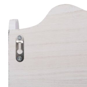 284235  Wall Mounted Coat Rack White 50x10x30 cm Wood