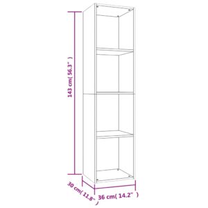 Βιβλιοθήκη/Έπιπλο TV Sonoma Δρυς 36x30x143 εκ. από Μοριοσανίδα