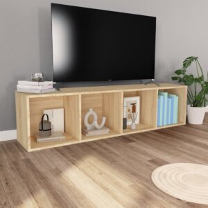 Βιβλιοθήκη/Έπιπλο TV Sonoma Δρυς 36x30x143 εκ. από Μοριοσανίδα