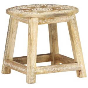 287445  Hand-painted Stool 38x38x35 cm Solid Mango Wood