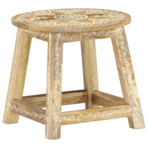 287445  Hand-painted Stool 38x38x35 cm Solid Mango Wood