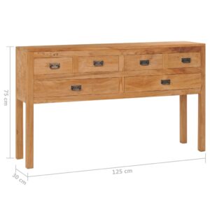 Κονσόλα - Συρταριέρα 125 x 30 x 75 εκ. από Μασίφ Ξύλο Teak