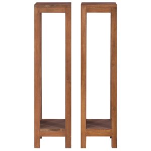 Ανθοστήλες 2 τεμ. 25 x 25 x 100 εκ. από Μασίφ Ξύλο Teak