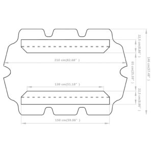 Πανί Ανταλλακτικό για Κούνια Κήπου Taupe 150/130 x 70/105 εκ.