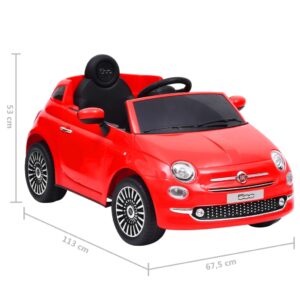 Παιδικό Αυτοκίνητο Ηλεκτρικό Fiat 500 Κόκκινο