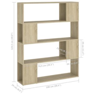 Βιβλιοθήκη/Διαχωριστικό Χώρου Sonoma Δρυς 100 x 24 x 124 εκ.