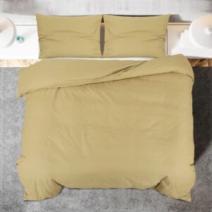 Σετ Παπλωματοθήκης Taupe 240x220 εκ. Βαμβακερό