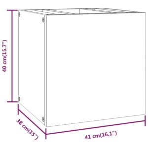 Ντουλάπι Μπάνιου Επιτοίχιο 41x38x40 εκ. από Μασίφ Ξύλο Teak