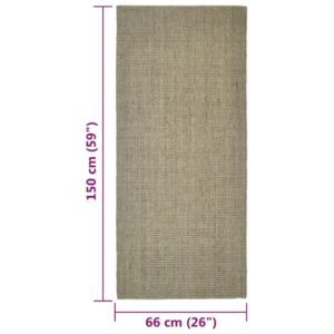 Χαλί Taupe 66 x 150 εκ. από Φυσικό Σιζάλ