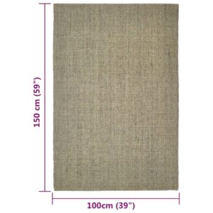 Χαλί Taupe 100 x 150 εκ. από Φυσικό Σιζάλ