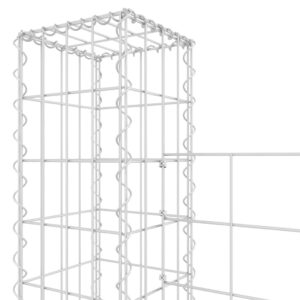 Συρματοκιβώτιο σε U Σχήμα με 2 Στύλους 140x20x200 εκ Σιδερένιο