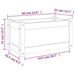 Ζαρντινιέρα 60 x 31 x 31 εκ. από Μασίφ Ξύλο Πεύκου