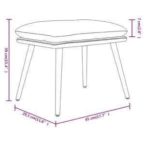 Υποπόδιο Καφέ&Πορτοκαλί 45x29