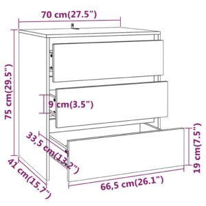 Μπουφές Sonoma Δρυς 70 x 41 x 75 εκ. από Μοριοσανίδα