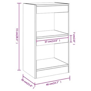 Βιβλιοθήκη/Διαχωριστικό Χώρου Γκρι Sonoma 40x30x72 εκ.