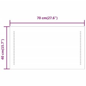 Καθρέφτης Μπάνιου με LED 70x40 εκ.