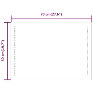 Καθρέφτης Μπάνιου με LED 70x50 εκ.