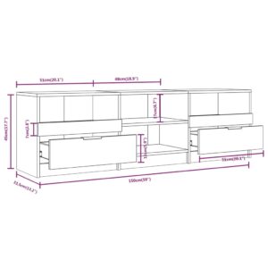 Έπιπλο Τηλεόρασης Γκρι Sonoma 150x33