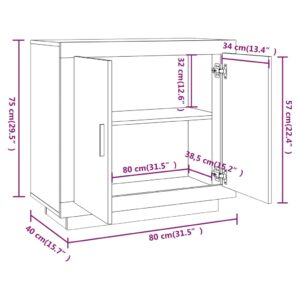 Ντουλάπι Γκρι Sonoma 80 x 40 x 75 εκ. από Επεξεργασμένο Ξύλο