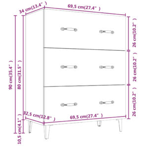 5 x 34 x 90 εκ. από Επεξεργασμένο Ξύλο