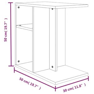 Βοηθητικό Τραπέζι Καπνιστή Δρυς 50x30x50 εκ. Επεξεργασμένο Ξύλο