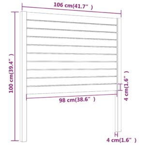 Κεφαλάρι Κρεβατιού 106 x 4 x 100 εκ. από Μασίφ Ξύλο Πεύκου