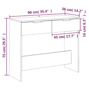 Τραπεζάκι κονσόλα Γκρι Σκυρ. 90x36x75 εκ. Επεξεργασμένο Ξύλο