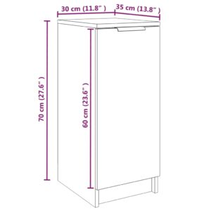 Παπουτσοθήκη Sonoma Δρυς 30x35x70 εκ. από Επεξεργασμένο Ξύλο