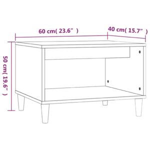 Τραπεζάκι Σαλονιού Γκρι Σκυρ. 60x40x50 εκ. Επεξεργασμένο Ξύλο