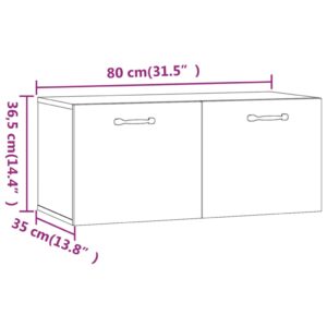 Ντουλάπι Τοίχου Γκρι Σκυρ. 80x35x36