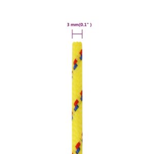 Σχοινί Ναυτιλίας Κίτρινο 3 χιλ. 100 μ. από Πολυπροπυλένιο