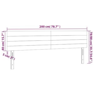 Κεφαλάρια Κρεβατιού 2 τεμ. Μαύρο 100x5x78/88 εκ. Βελούδινο