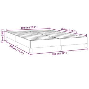 Πλαίσιο Κρεβατιού Σκούρο Καφέ 180x200 εκ. Υφασμάτινο