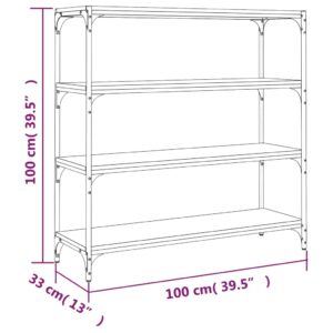 Βιβλιοθήκη Sonoma Δρυς 100x33x100 εκ. Επεξεργ. Ξύλο & Ατσάλι