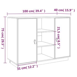 Ντουλάπι 100x40x75 εκ. από Μασίφ Ξύλο Πεύκου