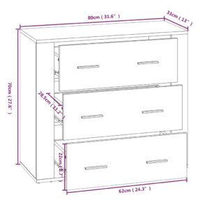 Ντουλάπι Καπνιστή Δρυς 80x33x70 εκ. από Επεξεργασμένο Ξύλο