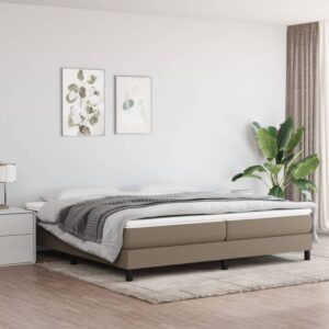 Πλαίσιο Κρεβατιού Boxspring Taupe 200x200 εκ. Υφασμάτινο