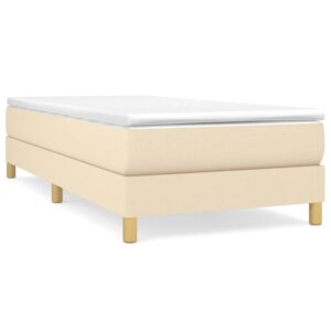 Πλαίσιο Κρεβατιού Boxspring Κρεμ 100x200 εκ. Υφασμάτινο