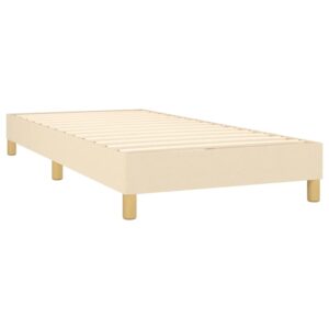 Πλαίσιο Κρεβατιού Boxspring Κρεμ 100x200 εκ. Υφασμάτινο