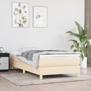 Πλαίσιο Κρεβατιού Boxspring Κρεμ 100x200 εκ. Υφασμάτινο