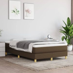 Πλαίσιο Κρεβατιού Boxspring Σκούρο Καφέ 120x200 εκ. Υφασμάτινο