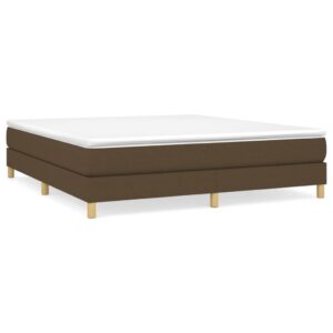 Πλαίσιο Κρεβατιού Boxspring Σκούρο Καφέ 180x200 εκ. Υφασμάτινο