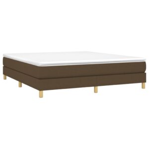 Πλαίσιο Κρεβατιού Boxspring Σκούρο Καφέ 180x200 εκ. Υφασμάτινο