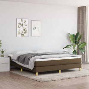 Πλαίσιο Κρεβατιού Boxspring Σκούρο Καφέ 180x200 εκ. Υφασμάτινο